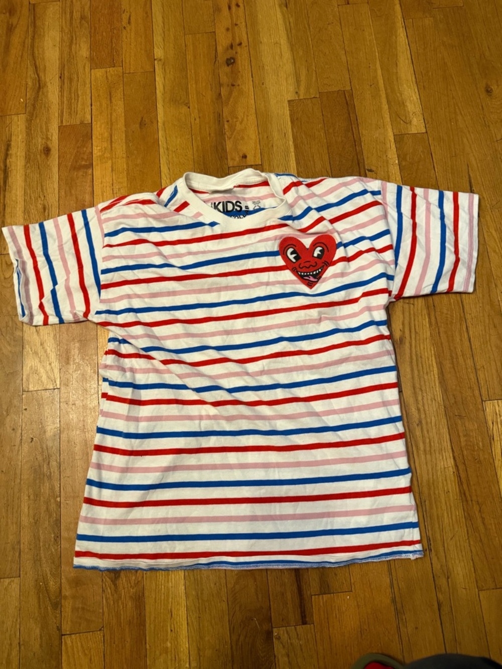Keith Haring x Cotton On Kids Collab Striped Tee size 15-16 kids